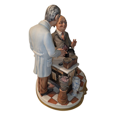Capodimonte Porcelain Pharmacist Figurine | Murano, Italy c.1970s | Original Gifting Letter Included