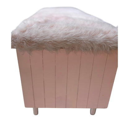1960s Princess by Lane Upcycled Pink Cedar Chest with Furry Top