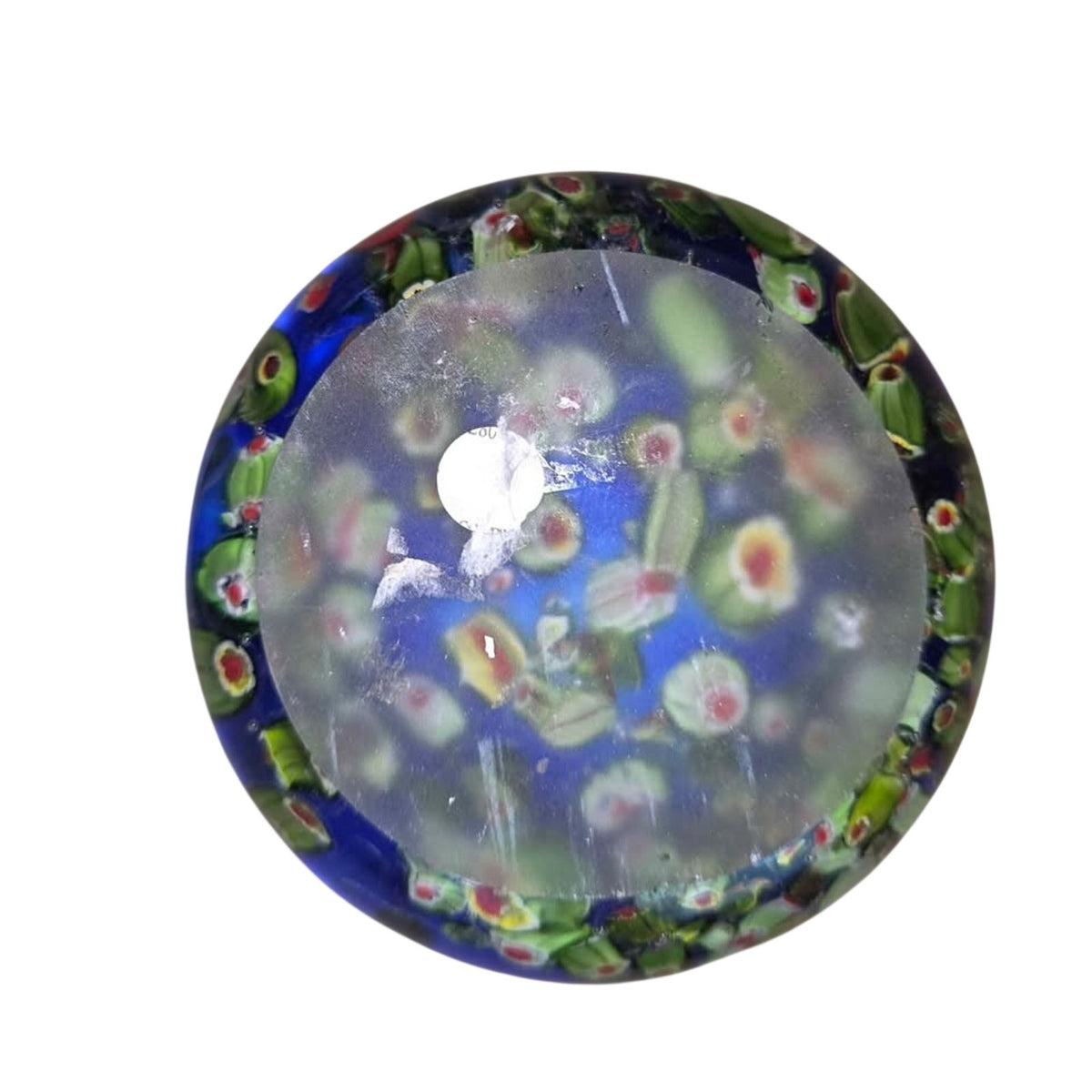 Murano Primrose Blue Multicolor Fused Glass Vase