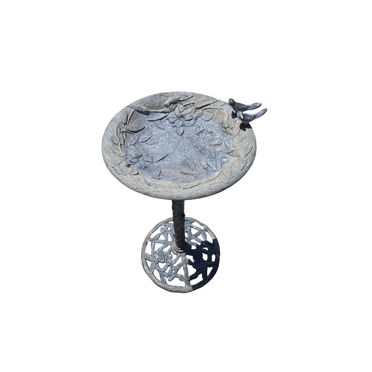 Decorative Metal Bird Bath | Garden & Patio Accent | 17" x 31"