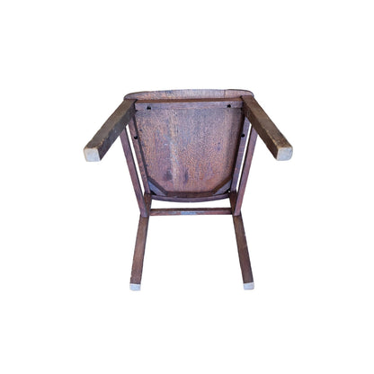 Solid Wood Hand-Painted Floral Accent Chair | One-of-a-Kind Artisan Art | 17.5" x 34" Tall