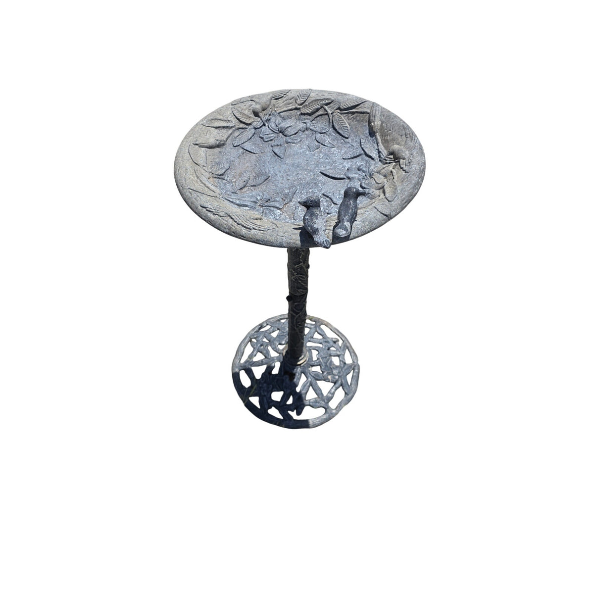 Decorative Metal Bird Bath | Garden & Patio Accent | 17" x 31"