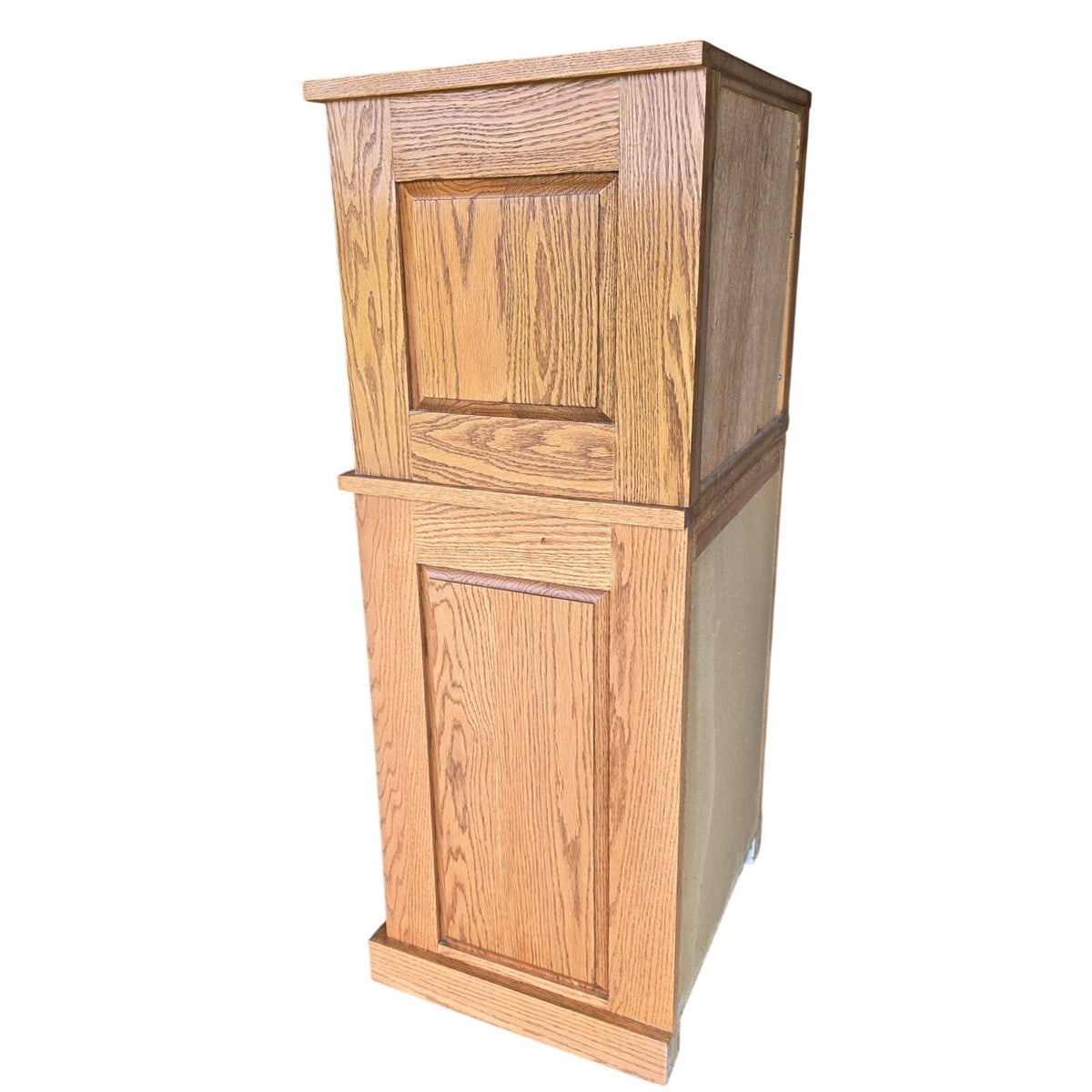Amish Solid Oak Tamboura Top Organizer Desk