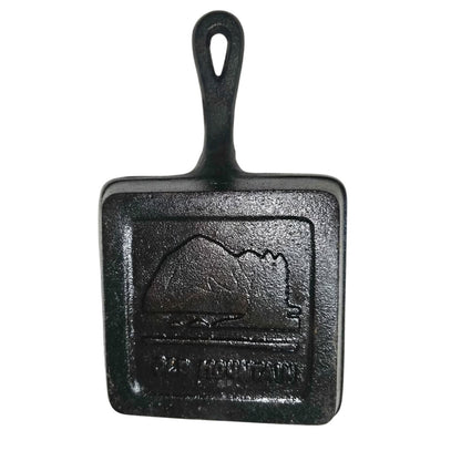 Old Mountain Square Cast Iron Skillet | 5.75" | Stovetop, Oven & Open Flame