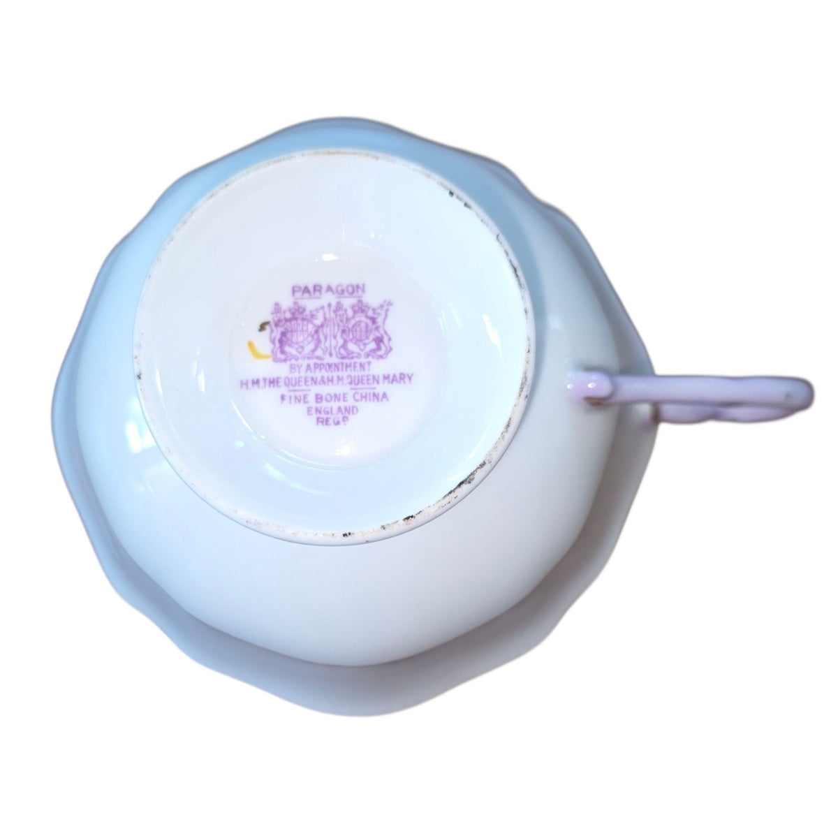 Vintage Paragon Double Warrant Cabbage Rose Teacup | Pink & Black Art Nouveau
